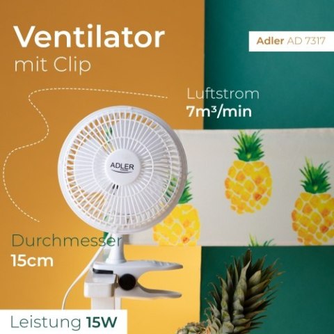 AD 7317 Wentylator 15 cm z klipsem + podstawa