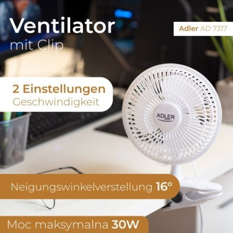 AD 7317 Wentylator 15 cm z klipsem + podstawa
