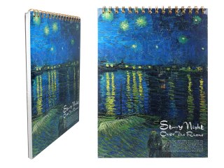 Blok rysunkowy/szkicownik - V. van Gogh, Gwiaździsta Noc nad Rodanem
