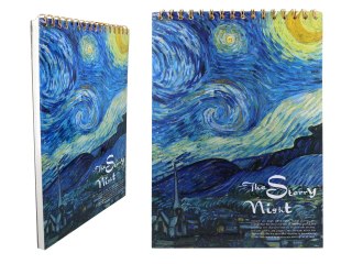 Blok rysunkowy/szkicownik - V. van Gogh, Gwiaździsta Noc