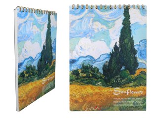 Blok rysunkowy/szkicownik - V. van Gogh, Pole Pszenicy z Cyprysami