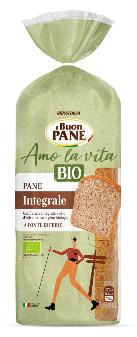 CHLEB TOSTOWY PEŁNOZIARNISTY KROJONY BIO 400 g - IL BUON PANE