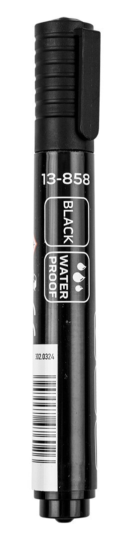 Marker budowlany, czarny, permanentny, wodoodporny, olejowy, wielokrotność 20 szt.