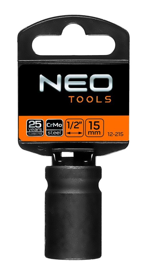 Nasadka udarowa 1/2", 15 x 38 mm, CrMo