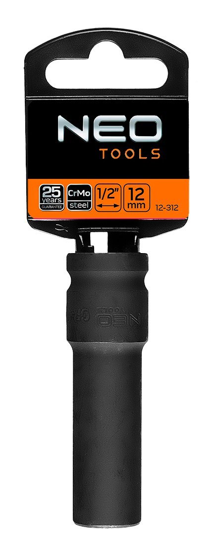 Nasadka udarowa 1/2" długa, 12 x 78 mm , CrMo