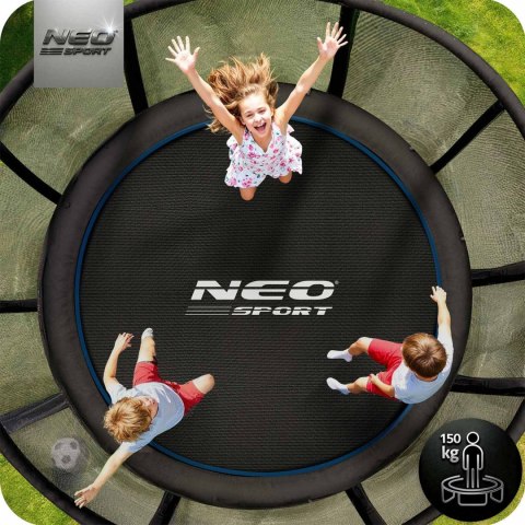 Trampolina ogrodowa 13ft/404cm z siatką zewnętrzną i drabinką Neo-Sport