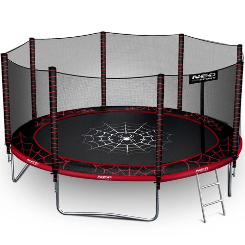 Trampolina ogrodowa 14ft/435cm z siatką zewnętrzną i drabinką Neo-Sport