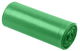 Worki na odpady 120 L, zielone z taśmą, 40 mic, 10 szt.