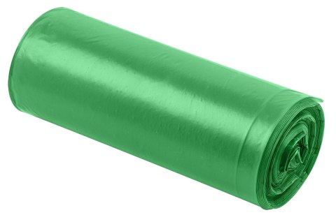 Worki na odpady 120 L, zielone z taśmą, 40 mic, 10 szt.