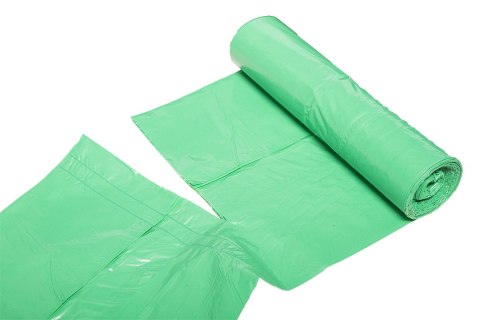 Worki na odpady 120 L, zielone z taśmą, 40 mic, 10 szt.