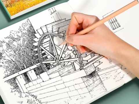 Blok rysunkowy/szkicownik - V. van Gogh, Gwiaździsta Noc nad Rodanem.