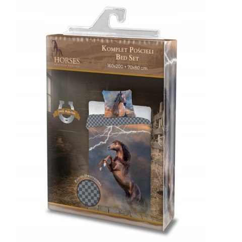 Pościel bawełna 160x200+1p70x80 Konie 003