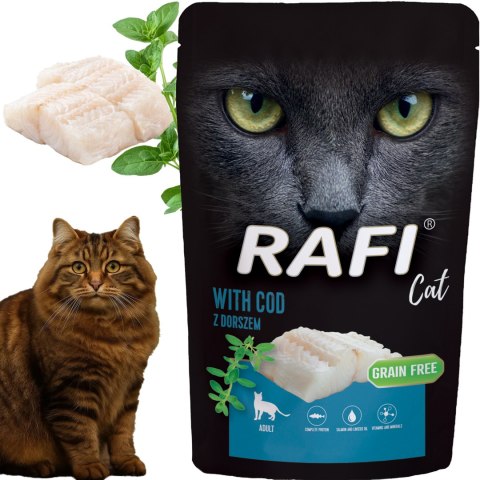 RAFI Karma Mokra Pasztet Dla Kota z Dorszem 100g - 1 szt.