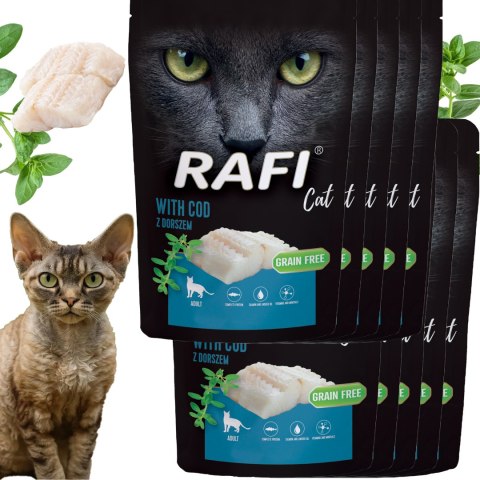RAFI Karma Mokra Pasztet Dla Kota z Dorszem 100g x 10 szt.