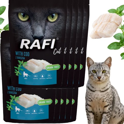 RAFI Karma Mokra Pasztet Dla Kota z Dorszem 100g x 10 szt.