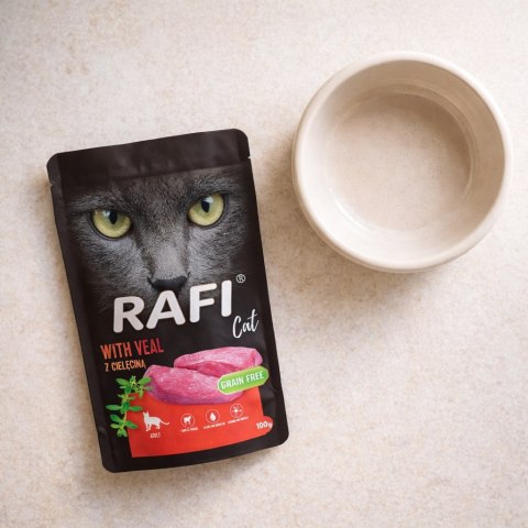 RAFI Karma Mokra Pasztet Dla Kota z Cielęciną 100g x 10 szt.