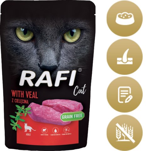 RAFI Karma Mokra Pasztet Dla Kota z Cielęciną 100g x 10 szt.