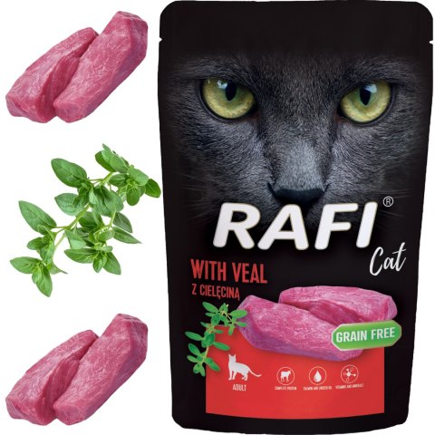 RAFI Karma Mokra Pasztet Dla Kota z Cielęciną 100g x 10 szt.