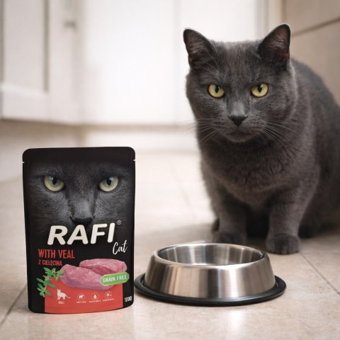 RAFI Karma Mokra Pasztet Dla Kota z Cielęciną 100g x 40 szt.