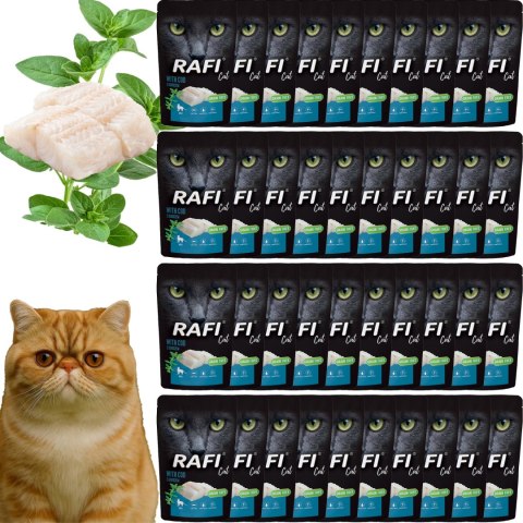 RAFI Karma Mokra Pasztet Dla Kota z Dorszem 100g x 40 szt.