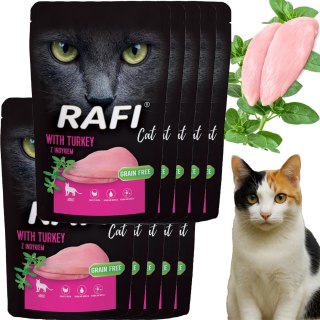 RAFI Karma Mokra Pasztet Dla Kota z Indykiem 100g x 10 szt.