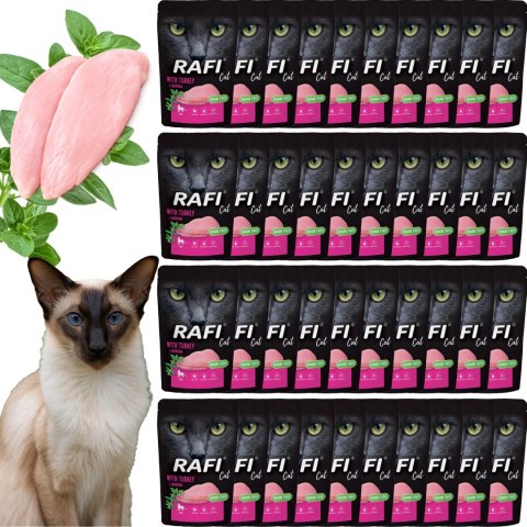 RAFI Karma Mokra Pasztet Dla Kota z Indykiem 100g x 40 szt.