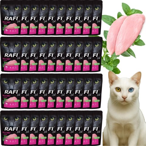 RAFI Karma Mokra Pasztet Dla Kota z Indykiem 100g x 40 szt.