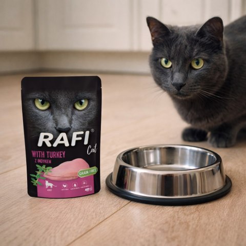RAFI Karma Mokra Pasztet Dla Kota z Indykiem 100g x 40 szt.