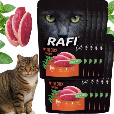 RAFI Karma Mokra Pasztet Dla Kota z Kaczką 100g x 10 szt.