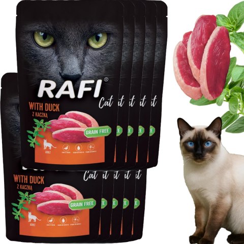 RAFI Karma Mokra Pasztet Dla Kota z Kaczką 100g x 10 szt.
