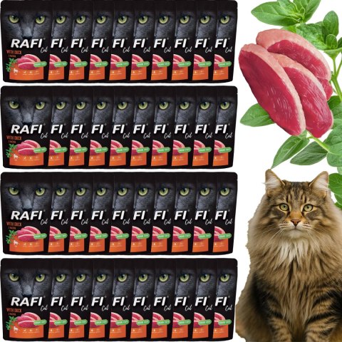 RAFI Karma Mokra Pasztet Dla Kota z Kaczką 100g x 40 szt.