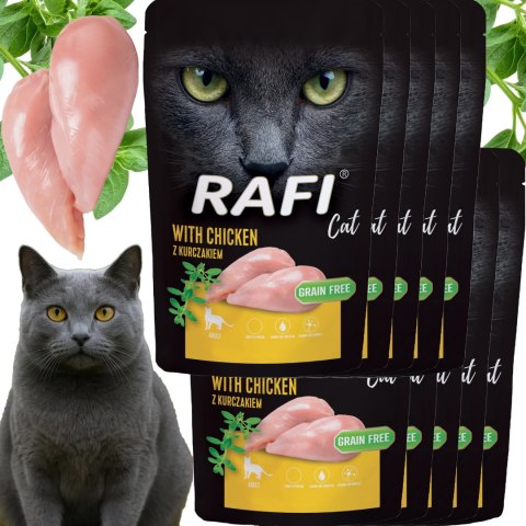 RAFI Karma Mokra Pasztet Dla Kota z Kurczakiem 100g x 10 szt.