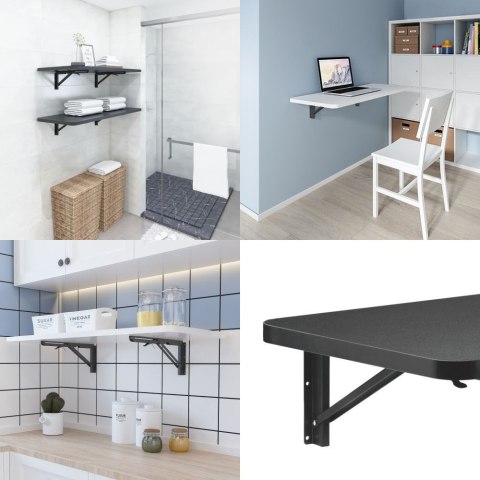 Składany uchwyt półki ściennej Maclean, min 400mm, max 800mm, max 50kg, MC-876