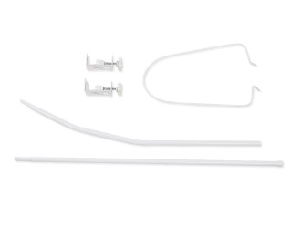 Stelaż do baldachimu/moskitiery do łóżeczka dwuczęściowy, zapakowany w kartonik i folię