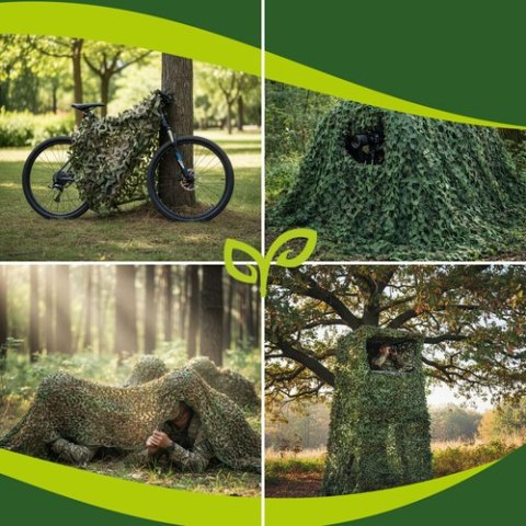 Siatka maskująca 2x5m + 100szt. opasek Gardlov