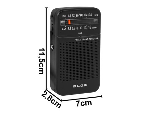 77-560# Radio przenośne analogowe am/fm blow ra20