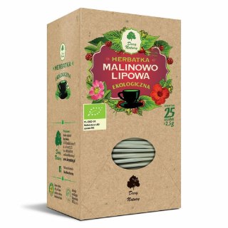 HERBATKA MALINOWO - LIPOWA BIO (25 x 2,5 g) 62,5 g - DARY NATURY
