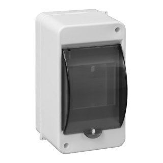 Obudowa modułowa natynkowa S-3, z szybką dymną, ze złączką N+PE, biała, IP40