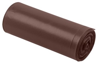Worki na odpady 120 L, brązowe, 35 mic, 10 szt.