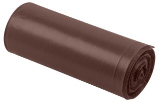Worki na odpady 200 L, brązowe, 40 mic, 10 szt.