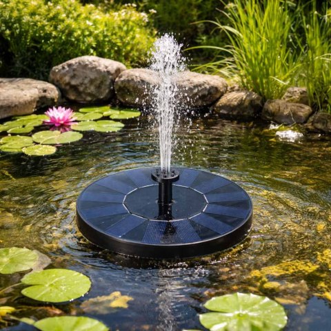 Fontanna solarna LUARO do oczka wodnego stawu do ogrodu pompa pływająca ogrodowa 16cm