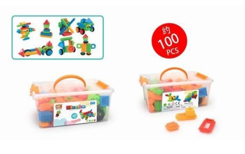 ND21_108219 Klocki jeżyki Wafle w pudełku 100 elem