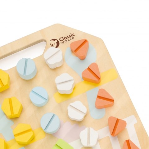 CLASSIC WORLD Drewniana Tablica Z Śrubkami do Wkręcania