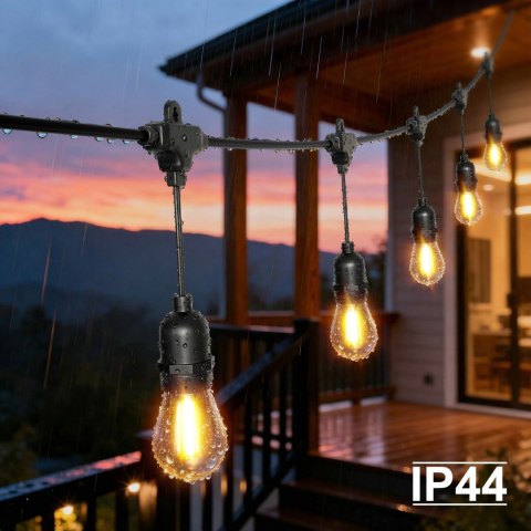 Girlanda ogrodowa świetlna łańcuch 20 x LED 20m lampki ogrodowe 9W