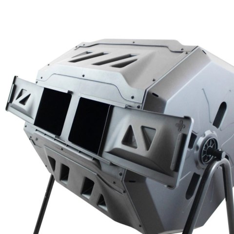 Kompostownik Bębnowy BITUXX 160L Dwukomorowy Obracany na Stelażu Odporny