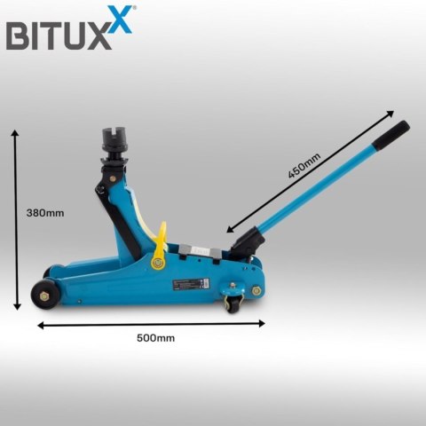 Podnośnik Hydrauliczny Żaba 2.5T Niski Profil 85-380 mm Lewarek Warsztatowy