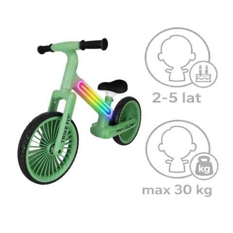 Rowerek biegowy Trike Fix Glow LED zielony