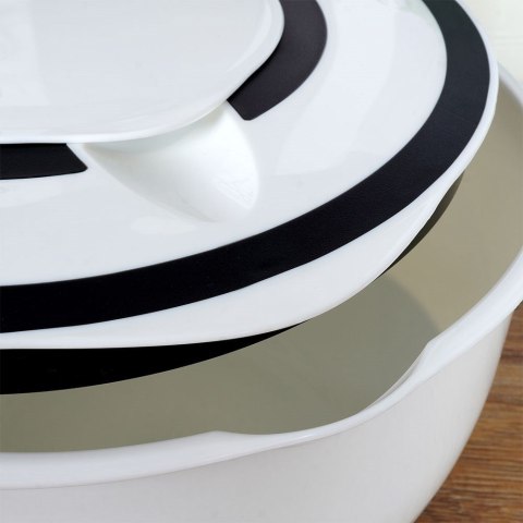 Miska Kuchenna do Miksowania Mieszania Ubijania z Pokrywką Biała VILDE 5 l