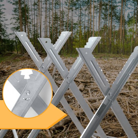 Stojak na Drewno do Cięcia Ocynkowany Wytrzymały 150kg Kompaktowy Bituxx