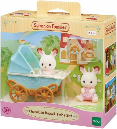 SYLVANIAN zestaw bliźniaków królikow+wózek 05432